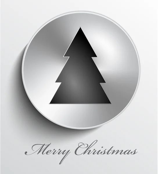 Christmas metal button — Stock Vector