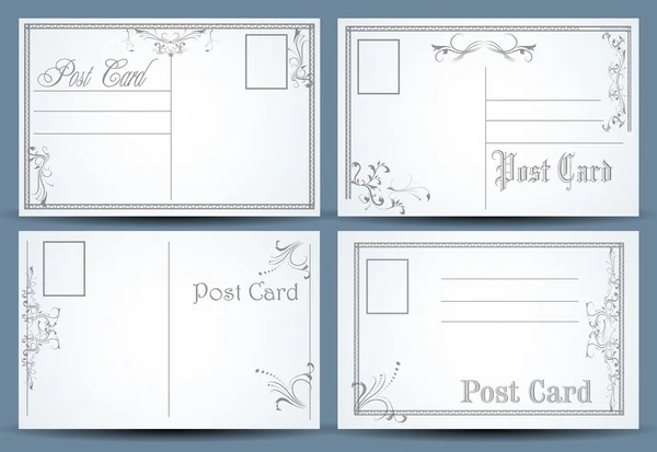 Tarjetas postales — Vector de stock