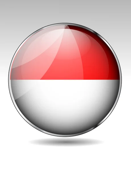 Indonesia flag button — Stock Vector