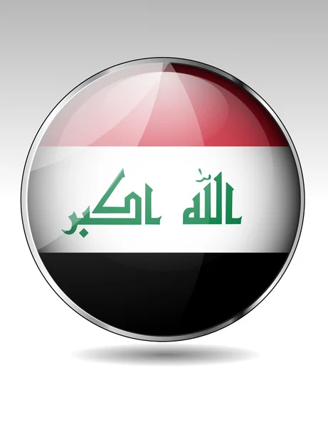 Iraq flag button — Stock Vector