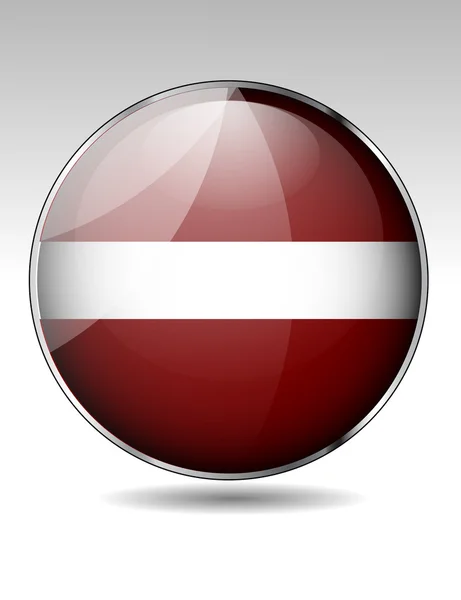 Botón de bandera de latvia — Vector de stock