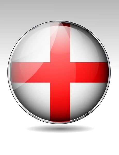 Inglaterra botão bandeira — Vetor de Stock