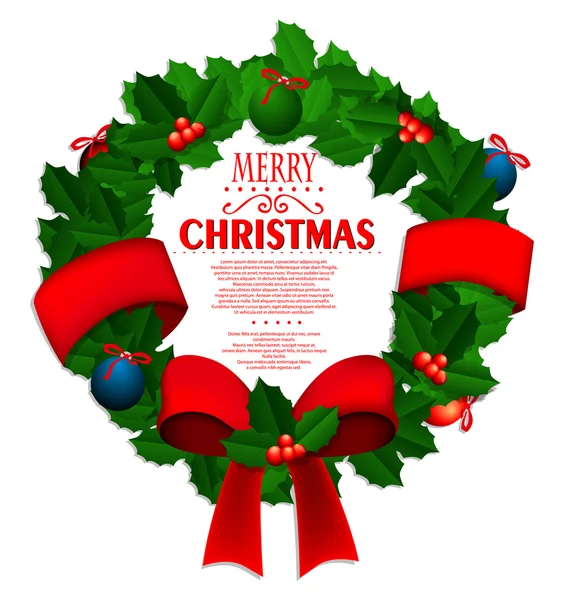 Christmas wreath — Stock Vector