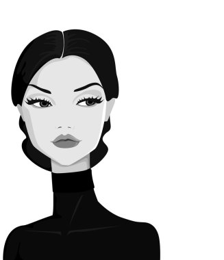 Retro kadın portresi