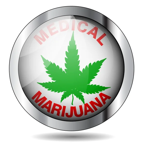 Icono de marihuana medicinal — Vector de stock