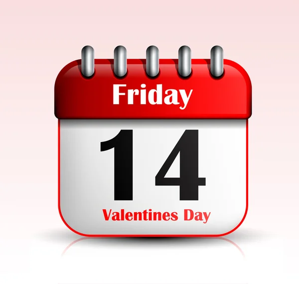 Valentinstag-Kalender-Ikone — Stockvektor