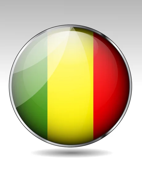 Botão de bandeira Mali —  Vetores de Stock
