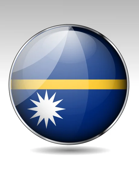 Nauru flag button — Stock Vector