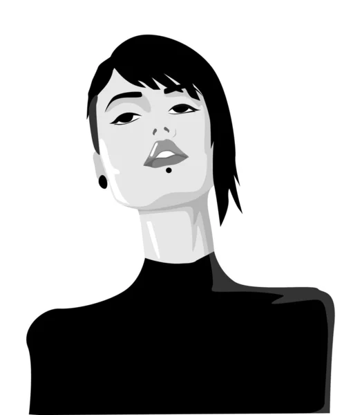 Retro vrouw portret — Stockvector