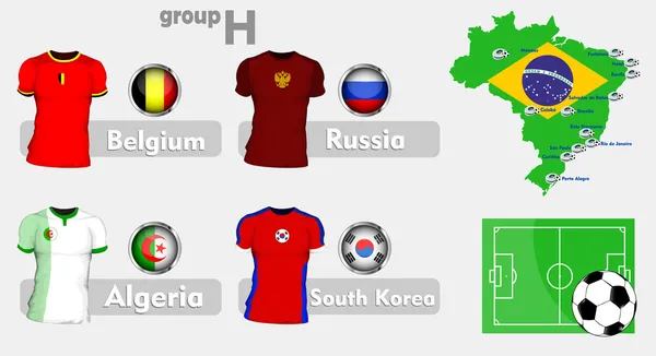 Brésil groupe de championnat de football — Image vectorielle
