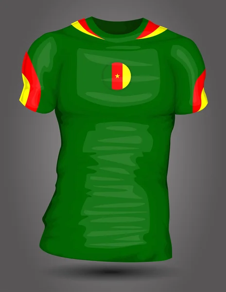 Kamerunu fotbalový dres — Stockový vektor