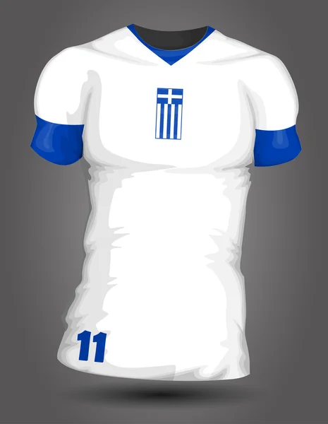 希腊足球球衣 — 图库矢量图片