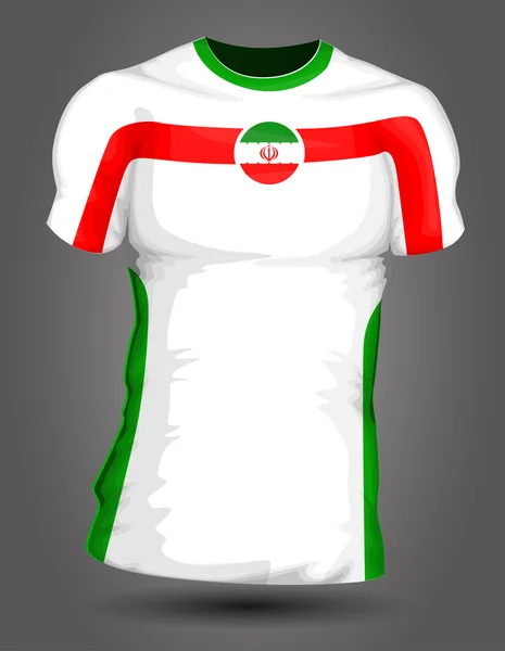 Iran fotboll jersey — Stock vektor