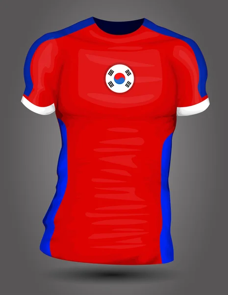 Coreia do Sul futebol jersey — Vetor de Stock