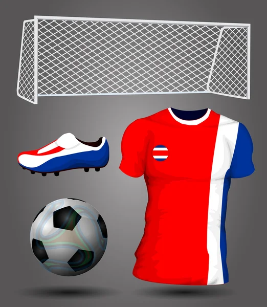 Costa Rica soccer jersey — Stock Vector