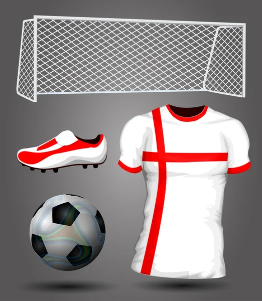 Jersey de fútbol de Inglaterra — Archivo Imágenes Vectoriales