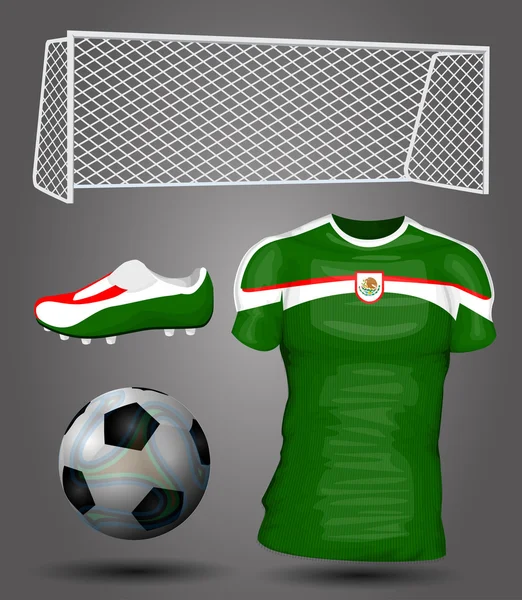 Mexicol soccer jersey — Stock Vector