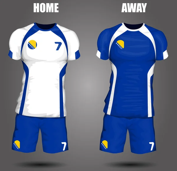 Camiseta de fútbol Bosnia y Herzegovina — Vector de stock