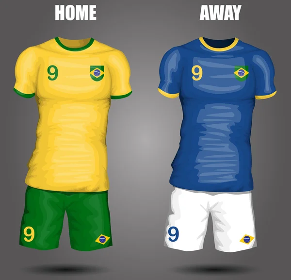 Fotbalový dres Brazílie — Stockový vektor