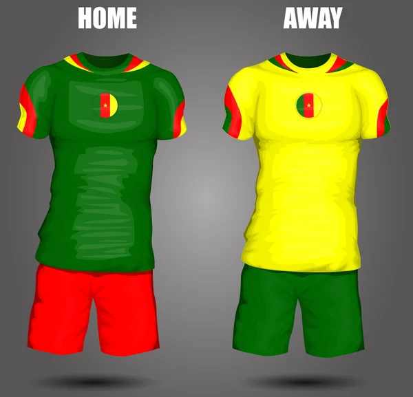 Cameroon maglia da calcio — Vettoriale Stock