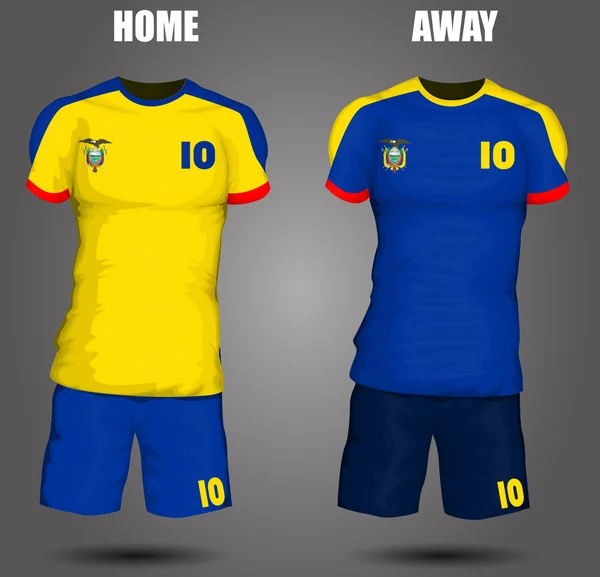 Camiseta de fútbol Ecuador — Vector de stock