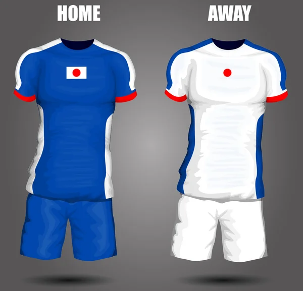 Japão futebol jersey — Vetor de Stock