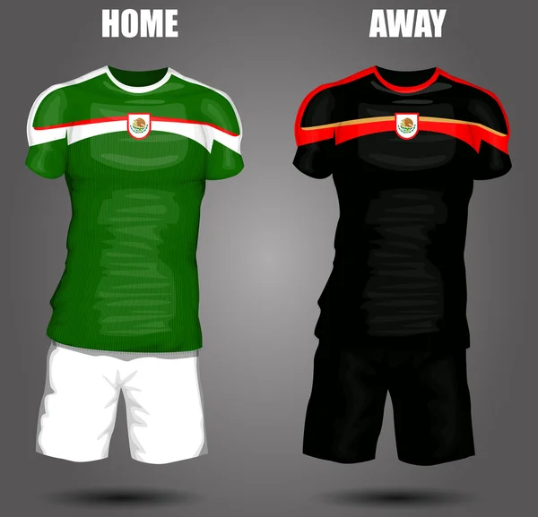 Camiseta de fútbol México — Archivo Imágenes Vectoriales