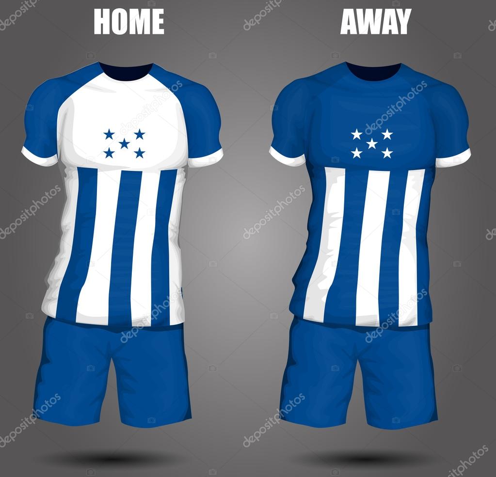 Camiseta de fútbol Honduras Vector de stock #45911733 de ©Robin2b