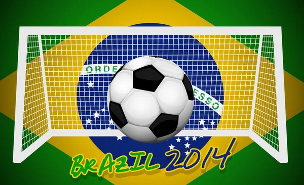 Fondo de fútbol Brasil — Archivo Imágenes Vectoriales