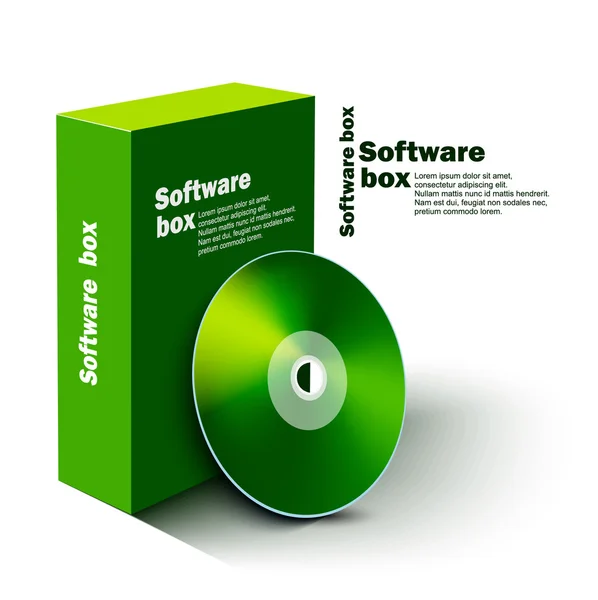 Scatola software — Vettoriale Stock