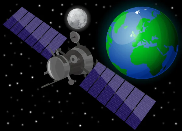 Satélite no espaço —  Vetores de Stock