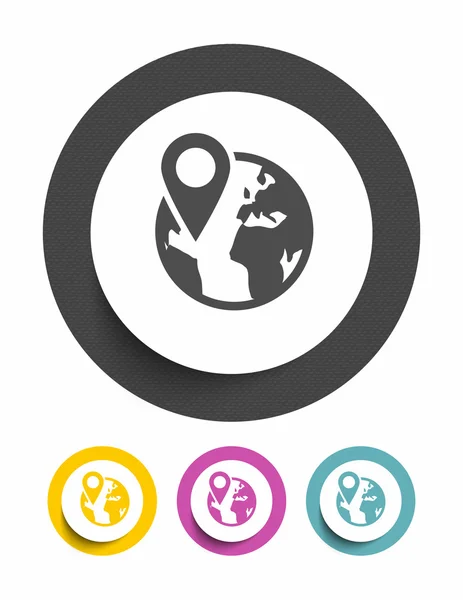 Tierra icono signo globo — Vector de stock