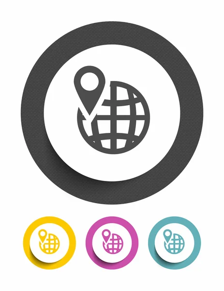 Gps pin signo icono — Vector de stock