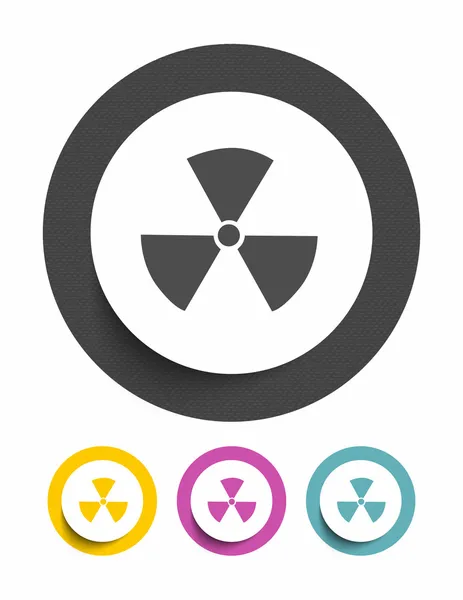Ícone de sinal nuclear — Vetor de Stock