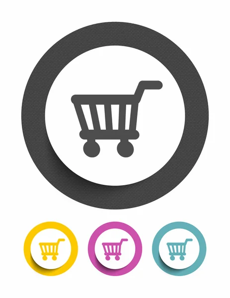 Shopping cart tecken ikonen — Stock vektor