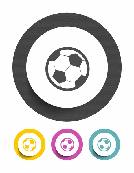 Futball labda aláírás ikonra — Stock Vector