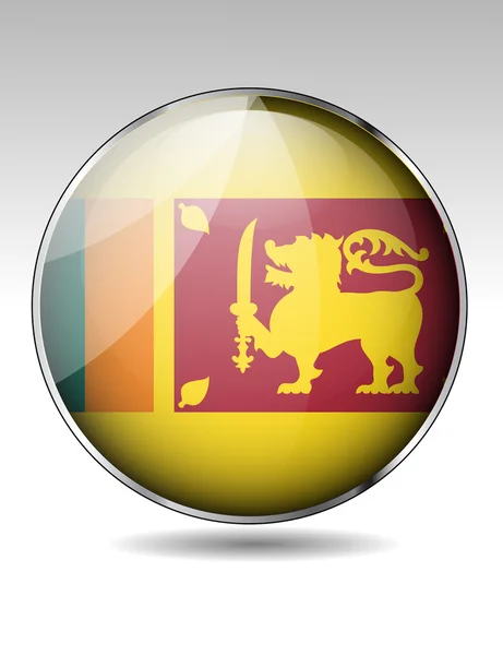 Sri lanka bayrağı düğmesi — Stok Vektör