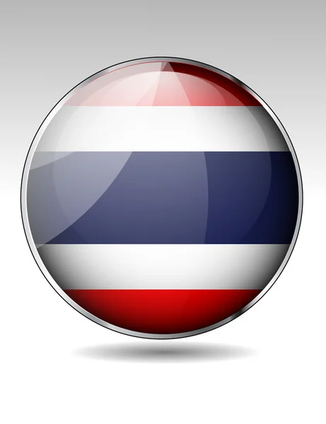 Bouton drapeau Thaïlande — Image vectorielle