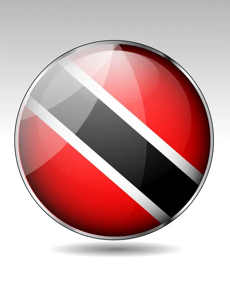 Trinidad 와 tobago 플래그 버튼 — 스톡 벡터