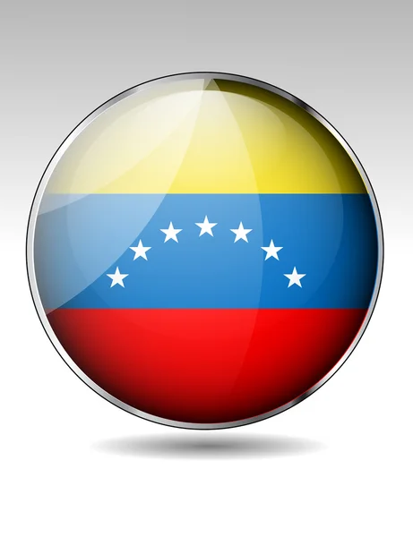 Venezuela flag button — Stock Vector
