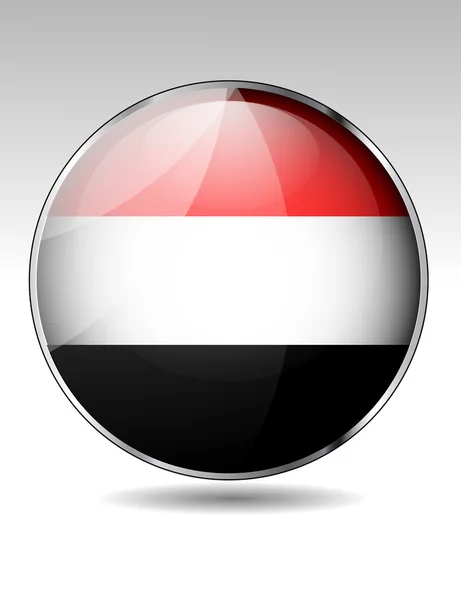 Yemen flag button — Stock Vector