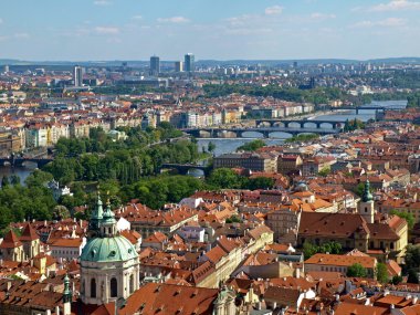 View from the Cathedral of St. Vitus on the south-east - the Vlt clipart