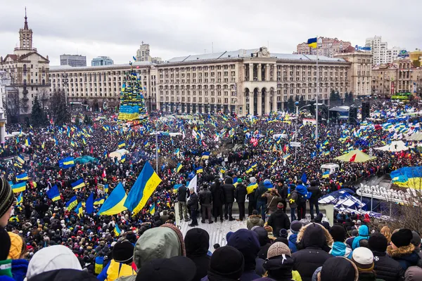 Rally pro evropskou integraci v centru Kyjeva — Stock fotografie