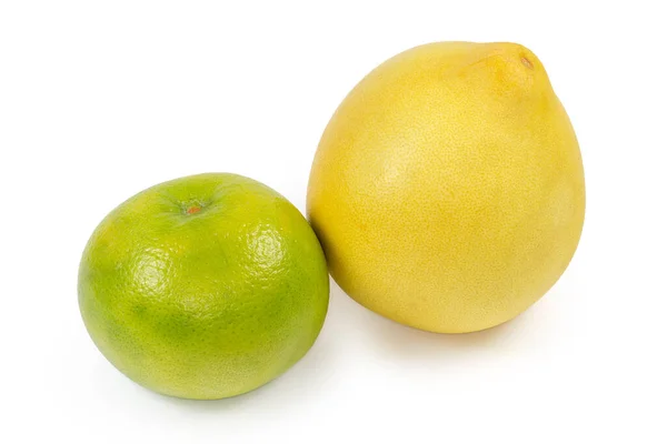 One Whole Ripe Oroblanco Fruit One Pomelo Fruit White Background — Stock Photo, Image