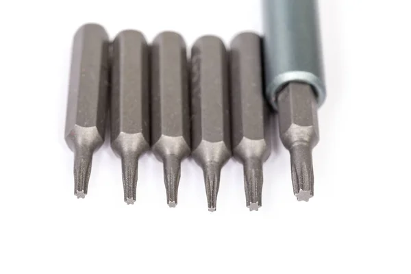 Conjunto Las Brocas Intercambiables Torx Diferentes Tamaños Para Mini Destornillador — Foto de Stock