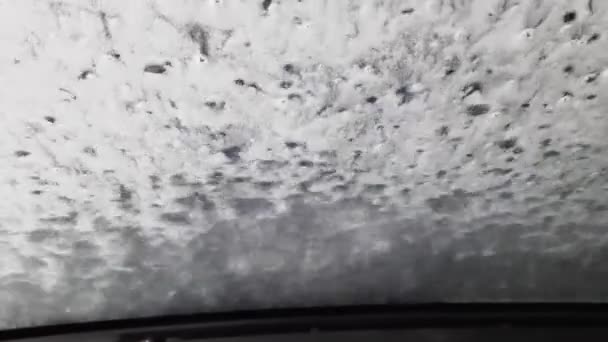 View Car Windshield Automatic Car Wash — Stock Video