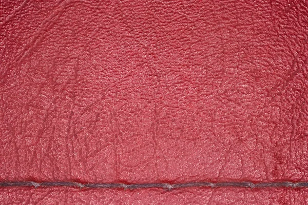Texture Imitation Leather Dyed Red Fragment Leather Product Sewing Seam — Stock Fotó