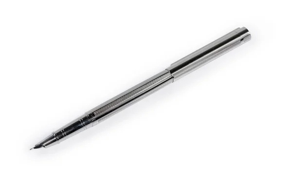 Сучасна Розкішна Металева Ручка Фонтану Відкритим Розділеним Нібом Кришкою Ручки — стокове фото