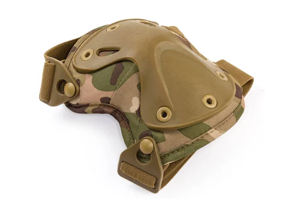 Used Tactical Military Knee Pad White Background — Stok fotoğraf