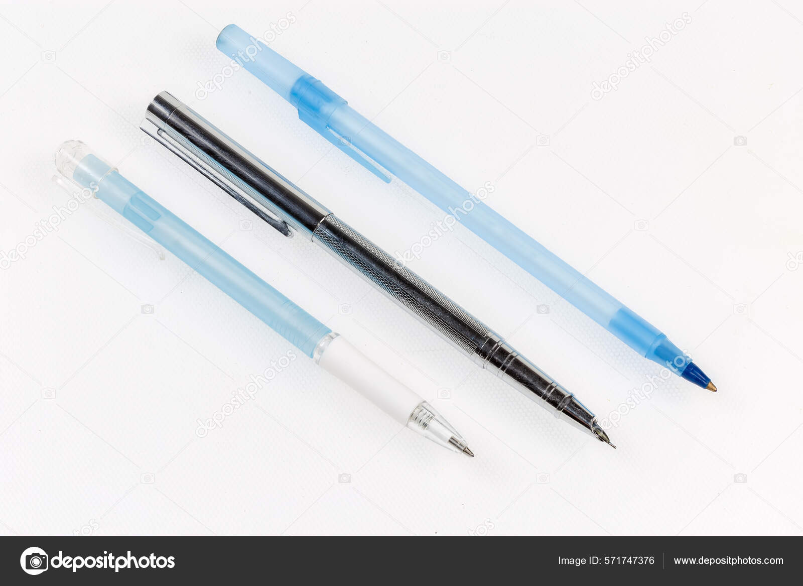 Colorful Gel Neon Pens On White Background Stock Photo - Download
